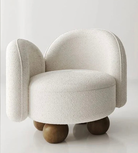 Elentra Accent Chair - boucle fabric accent chair - The Flamingo Life