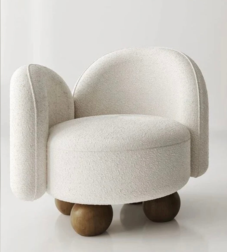Elentra Accent Chair - boucle fabric accent chair - The Flamingo Life