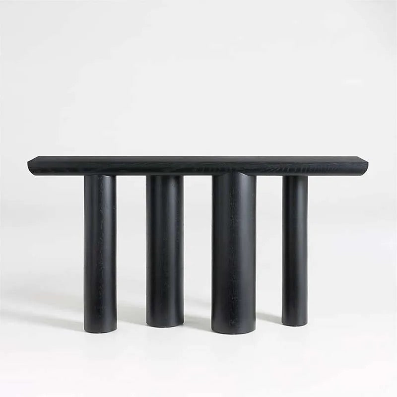 Entryway Nordic Charcoal Veneer Console Table