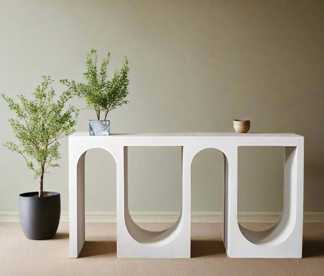 Noon Entryway/Foyer Console Table angle view - console table - The Flamingo Life