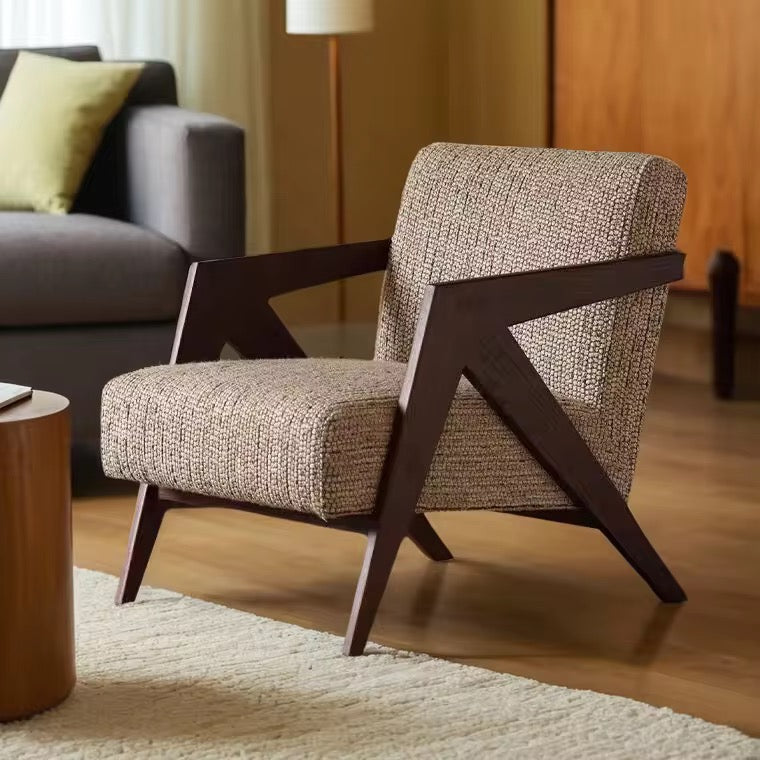 Arrow Arm Accent Chair view 9 - boucle fabric accent chair - The Flamingo Life
