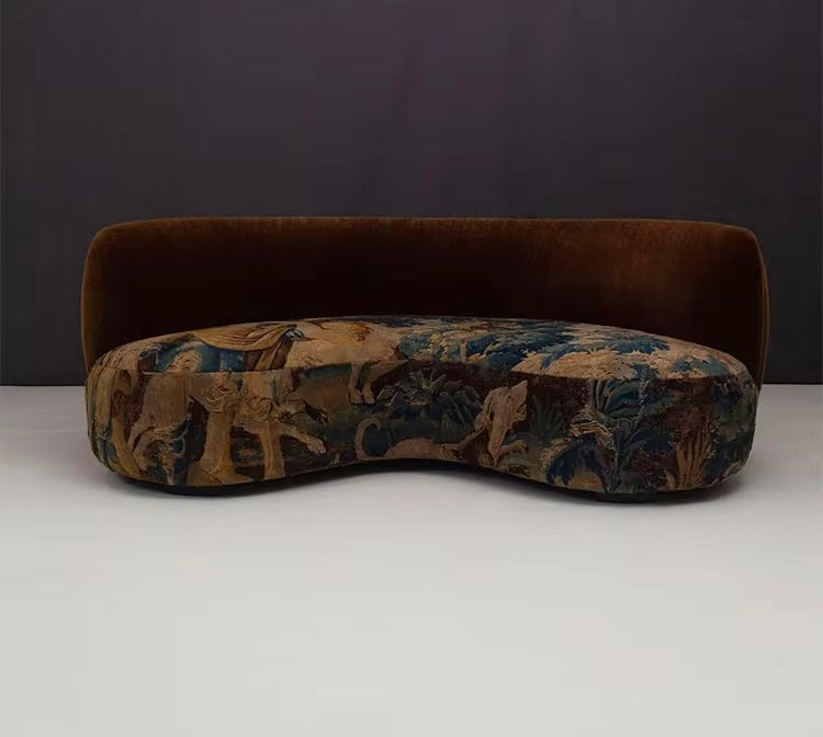 Aarvid Velvet Luxury Couch detail view - velvet upholstery sofa - The Flamingo Life