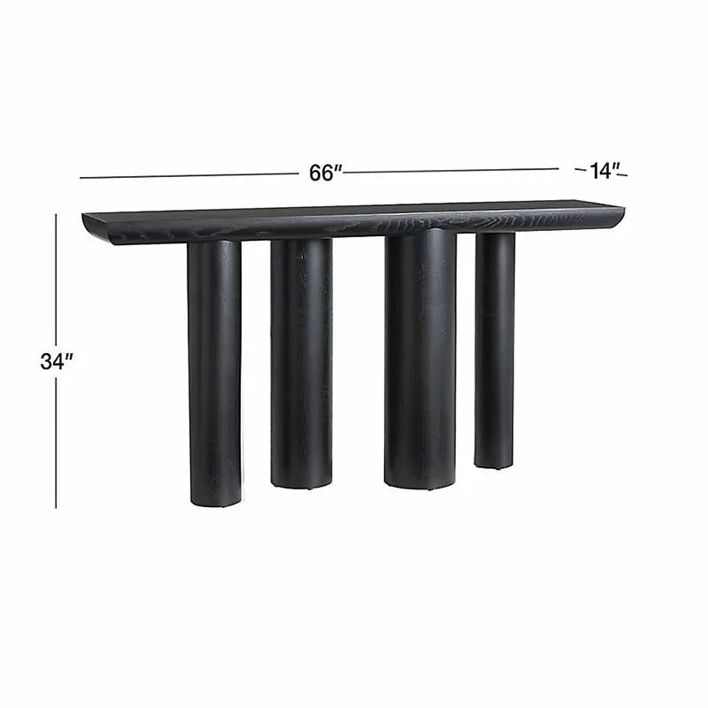 Entryway Nordic Charcoal Console close-up - console table - The Flamingo Life