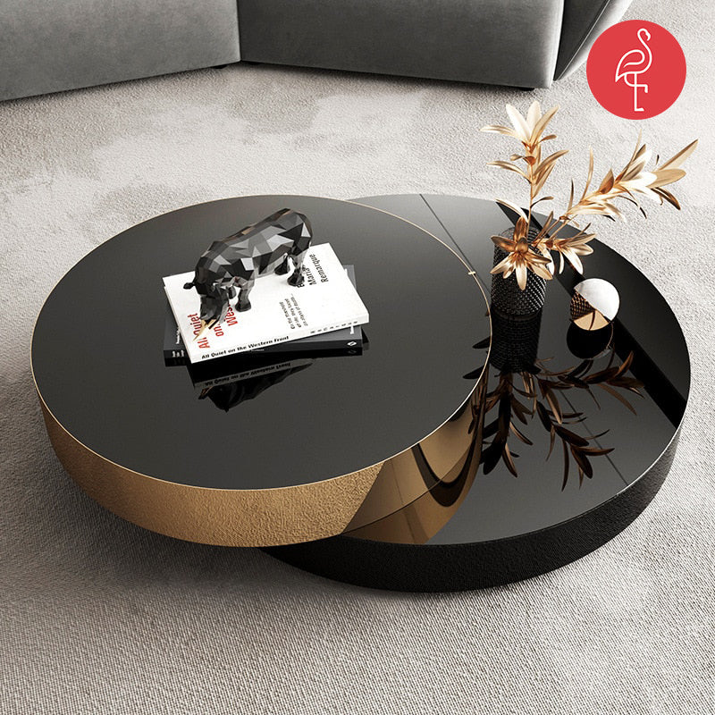 Fiji Gold Claded Center Marble Coffee Table
