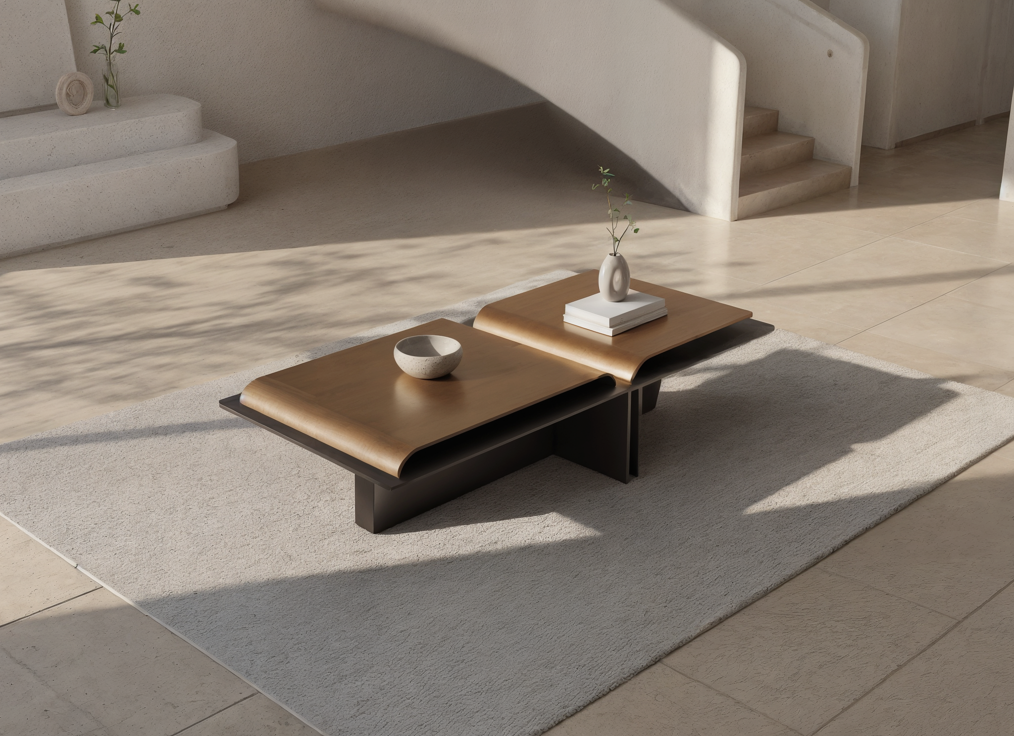 Fukinko Kensho Coffee Table - premium rope coffee table - The Flamingo Life