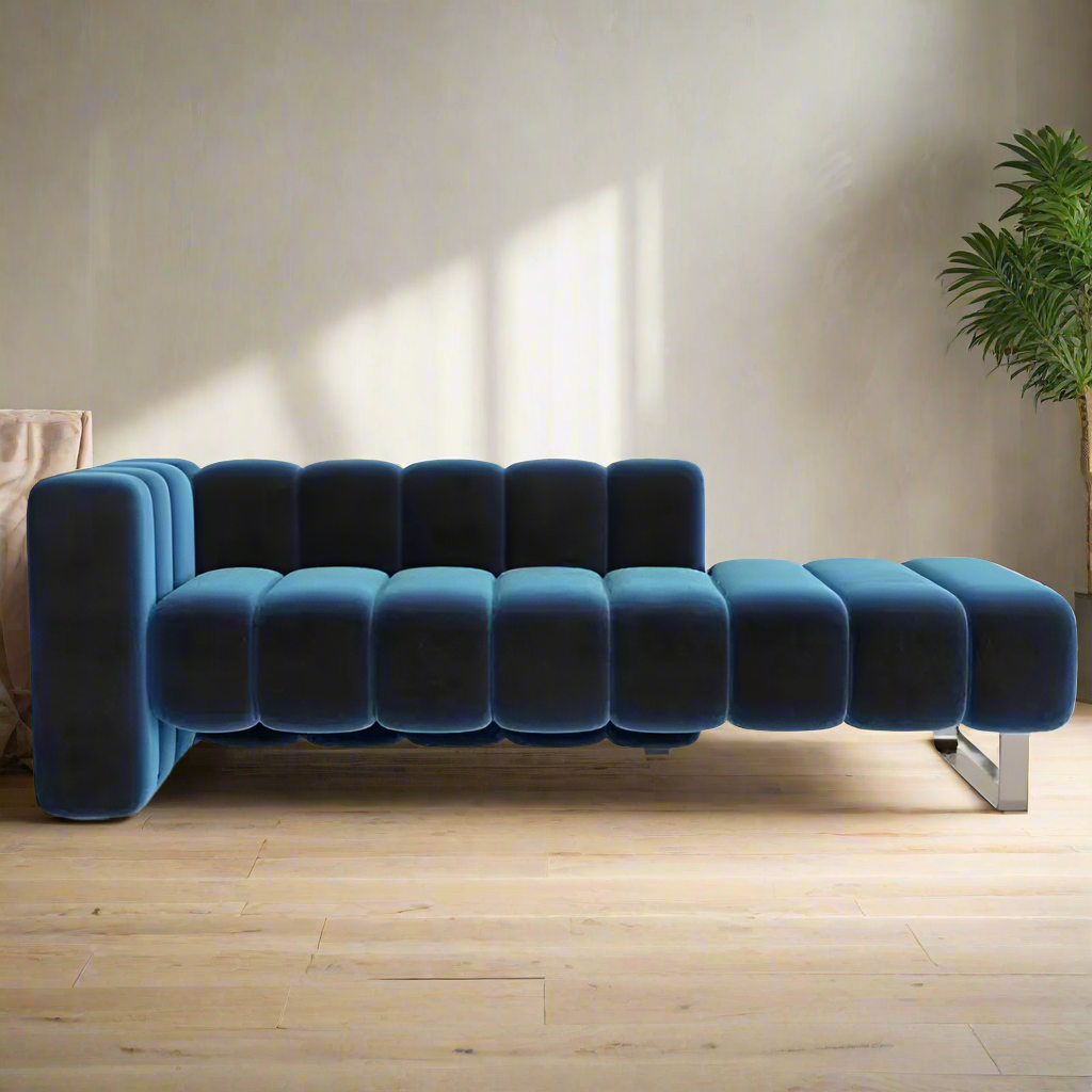 Gala Suede Love Seat - suede upholstery love seat - The Flamingo Life