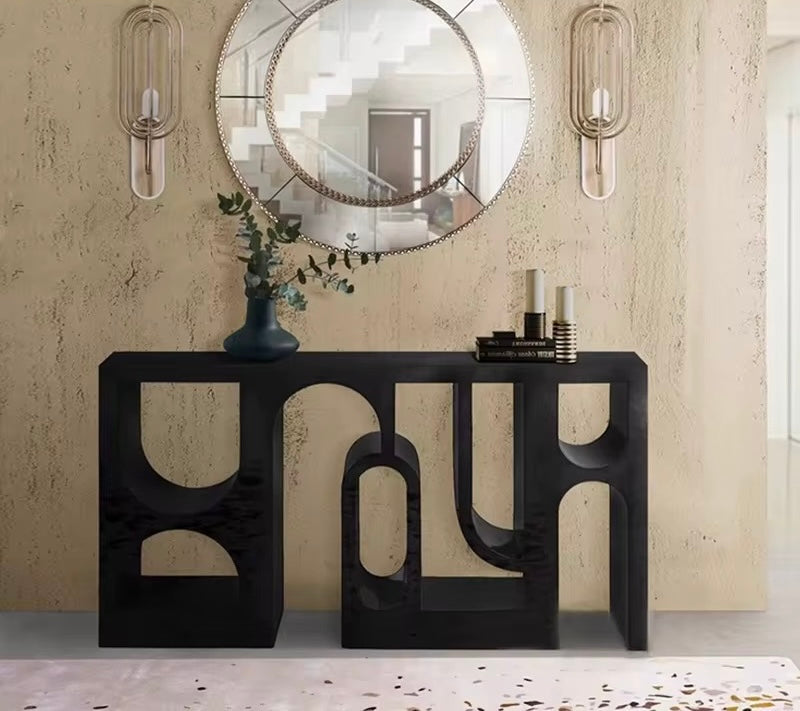 Greek Elegant Veneer Console Table