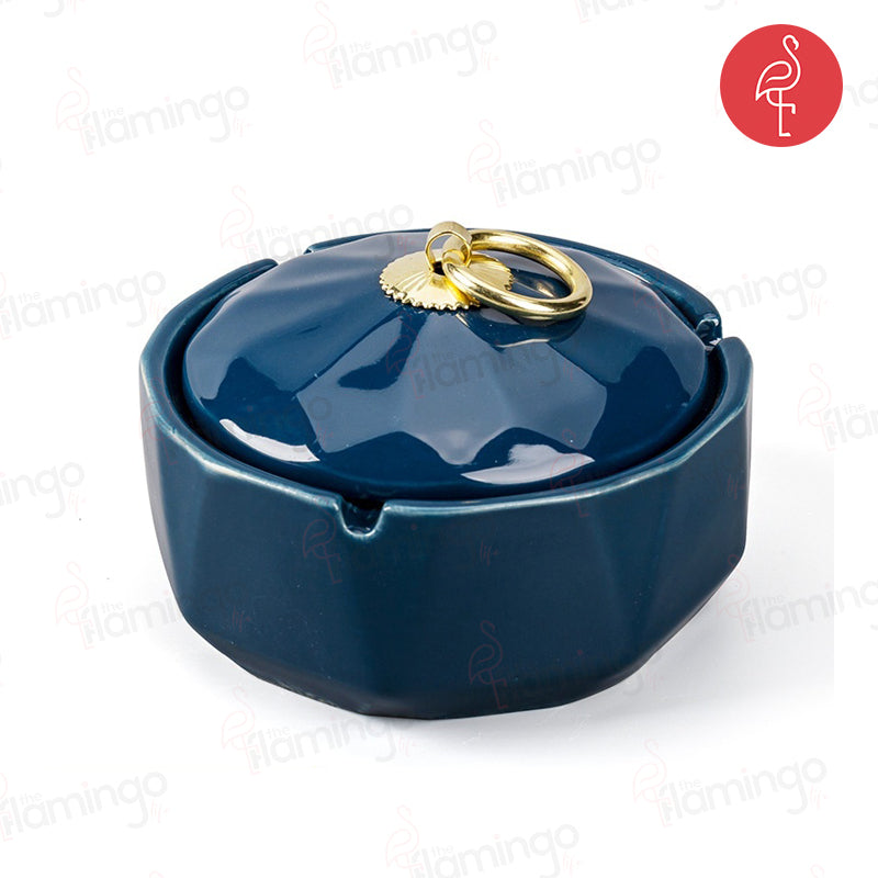KANA Coloured Modern Ashtray – top view – luxury ceramic ashtray India – The Flamingo Life