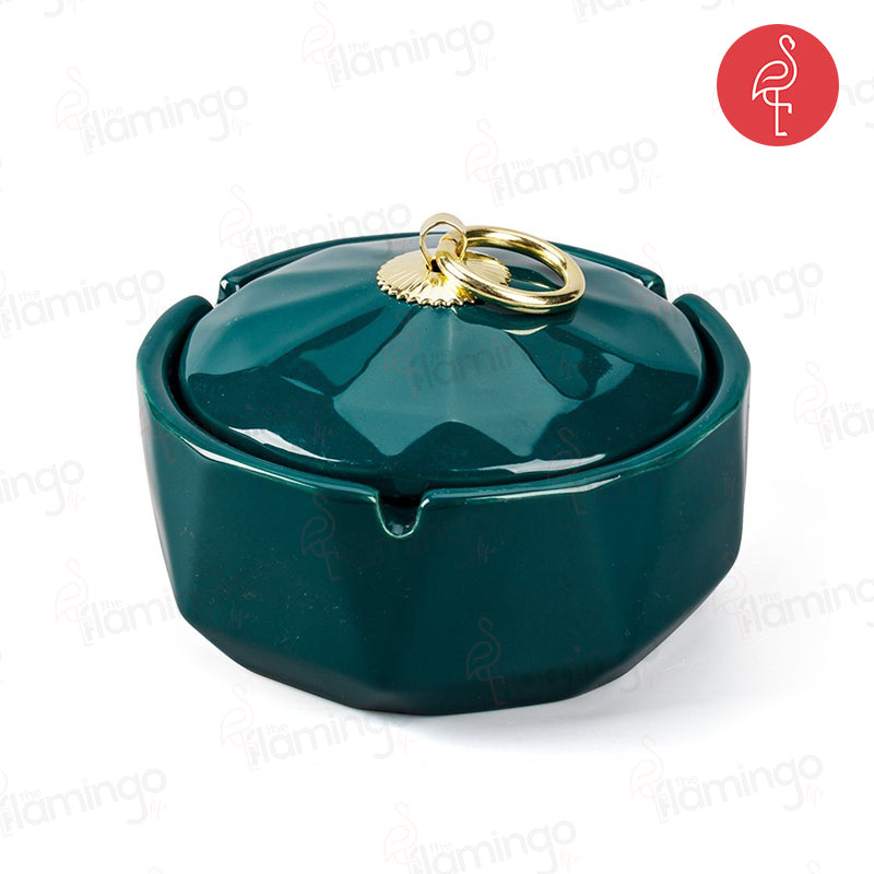 KANA Coloured Modern Ashtray – side view – luxury ceramic ashtray India – The Flamingo Life