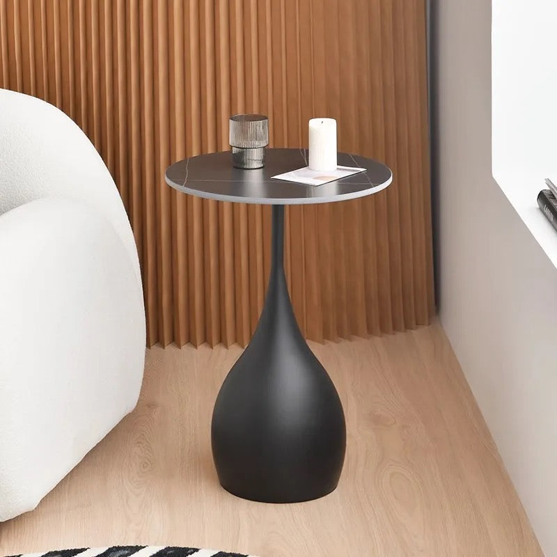Cleo Side/Drink Table close-up - marble side table - The Flamingo Life