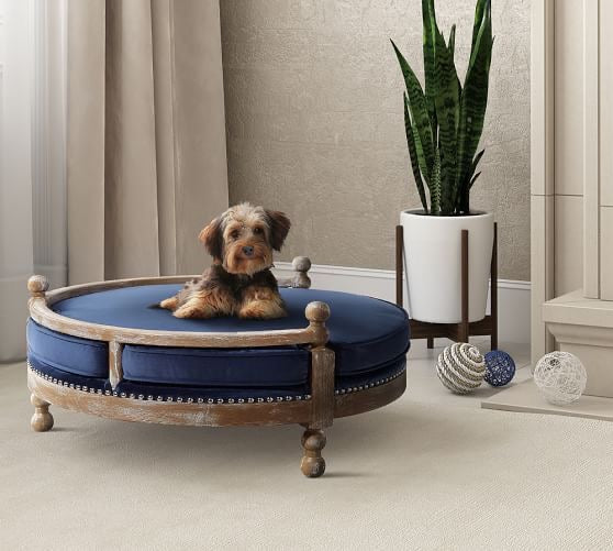 Tsuki Tuck – Round Teak Pet Nest Bed