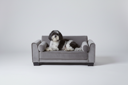 Mizu Muse Upholstered Sleek Pet Lounger – front view – luxury pet lounger India – The Flamingo Life