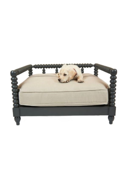 Kiri Cloud HDHMR Pet Plinth Bed – front view – luxury designer pet bed India – The Flamingo Life