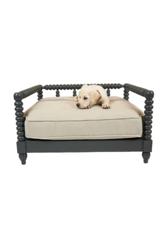 Kiri Cloud HDHMR Pet Plinth Bed – front view – luxury designer pet bed India – The Flamingo Life