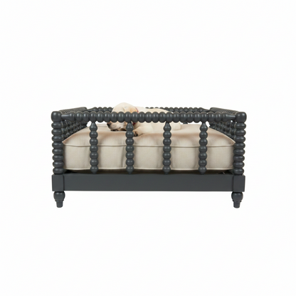 Kiri Cloud HDHMR Pet Plinth Bed – angle view – luxury designer pet bed India – The Flamingo Life