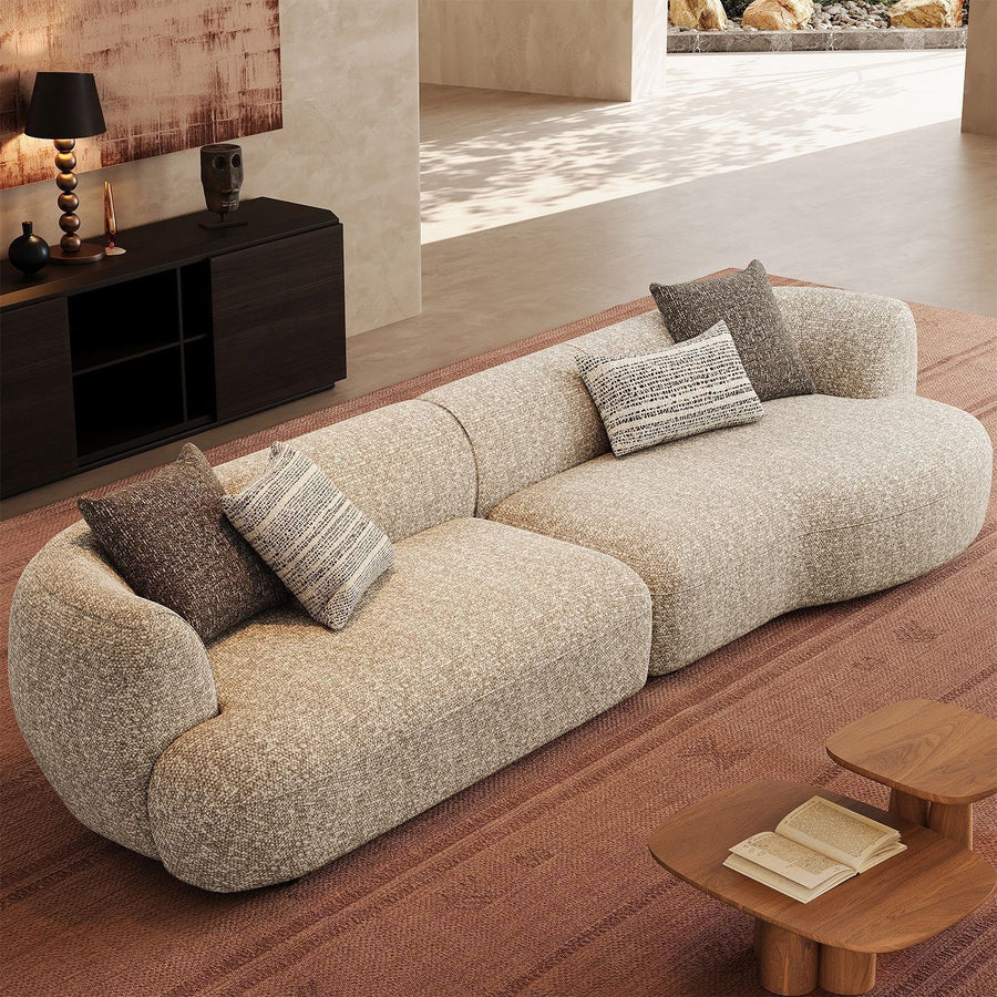 Kumo Curved Boucle Sofa