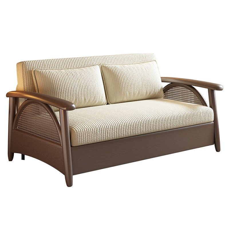 Haru Ribbed Suede Loveseat living room view - suede fabric loveseat - The Flamingo Life