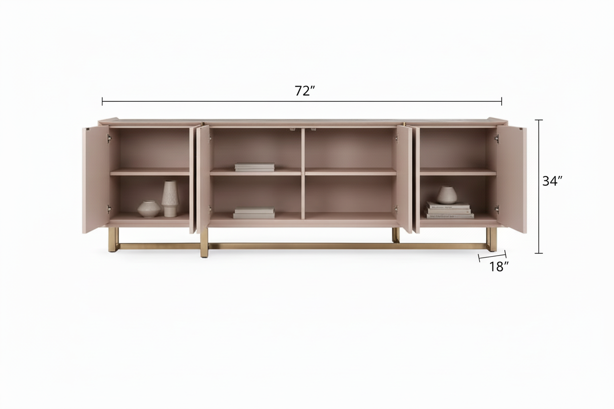 Olin Console Foyer/Entryway Veneer Sideboard