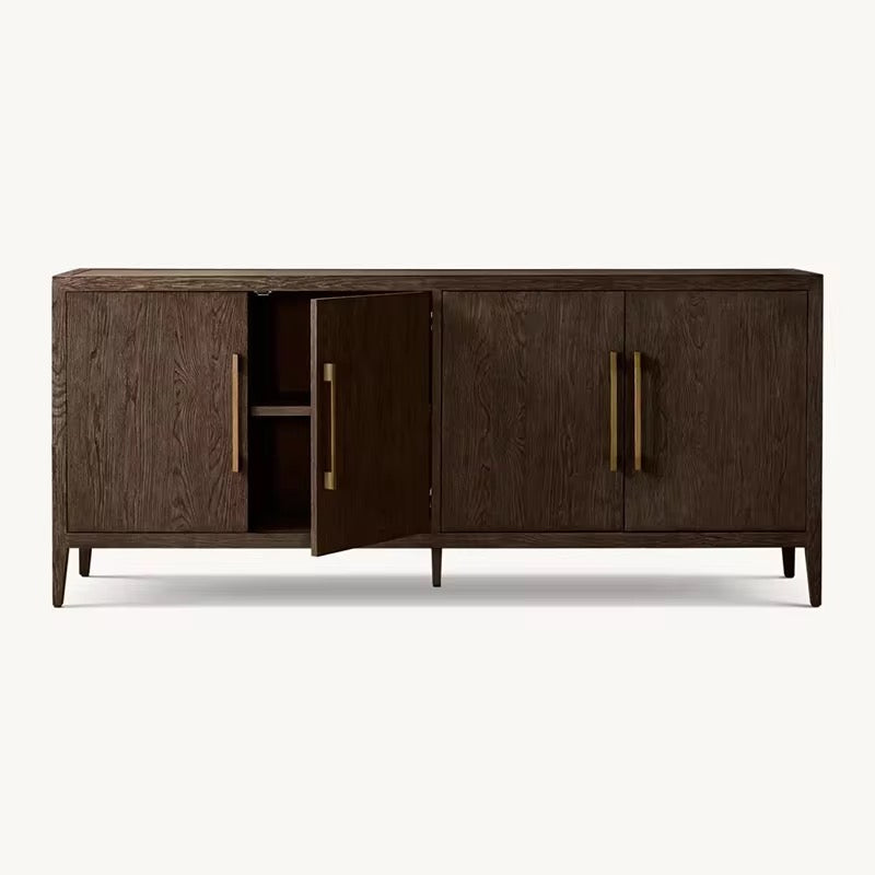 Soma Nordic Wooden Sideboard angle view - sideboard - The Flamingo Life