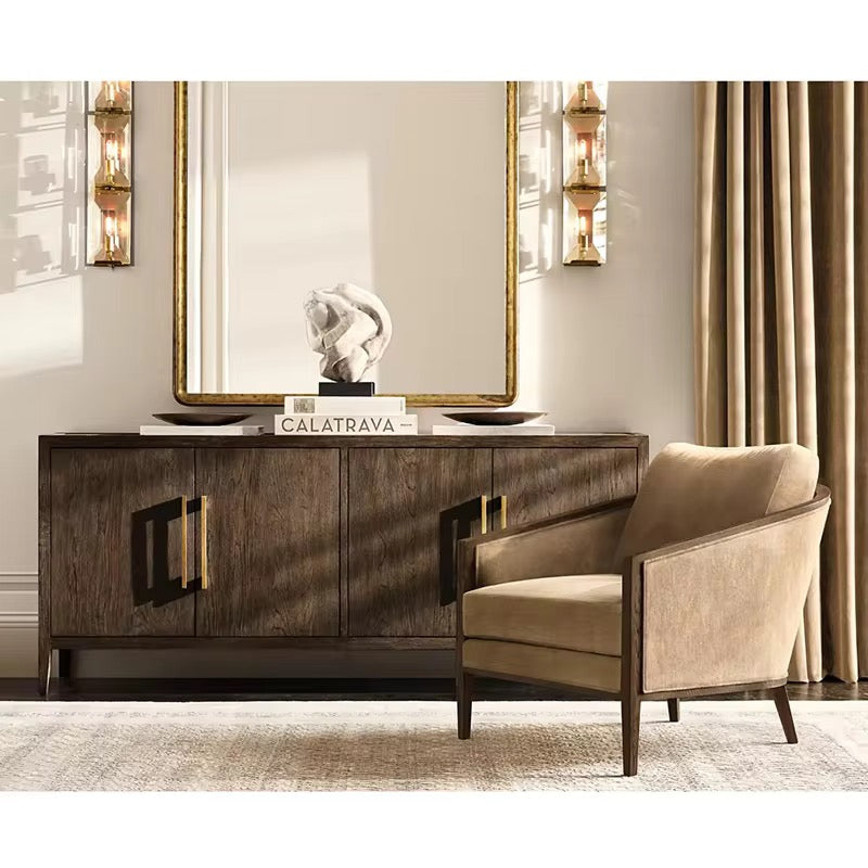 Soma Nordic Wooden Sideboard lifestyle view - sideboard - The Flamingo Life