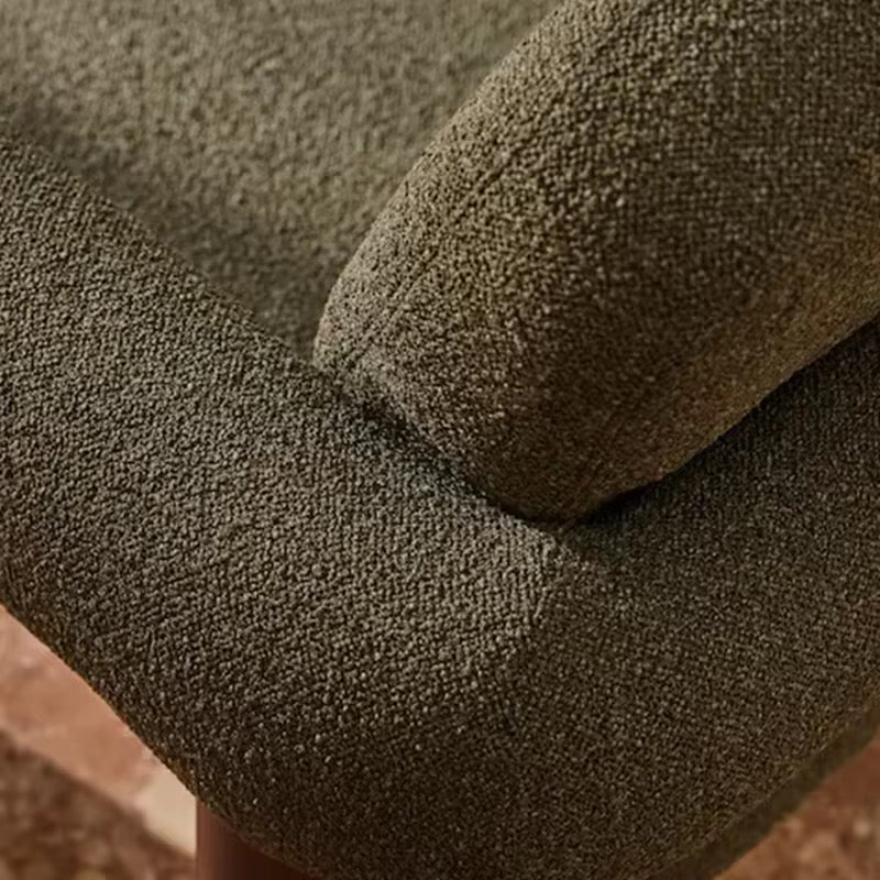Koro Comfort Statement Chair lifestyle view - boucle fabric accent chair - The Flamingo Life