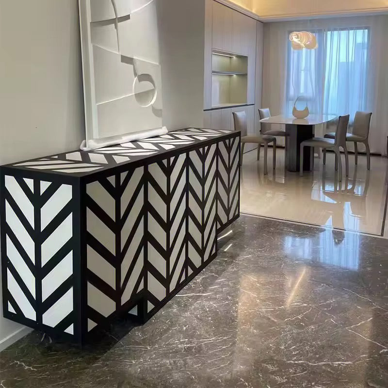 Haven Glory Sideboard/Console side view - wood veneer console table - The Flamingo Life
