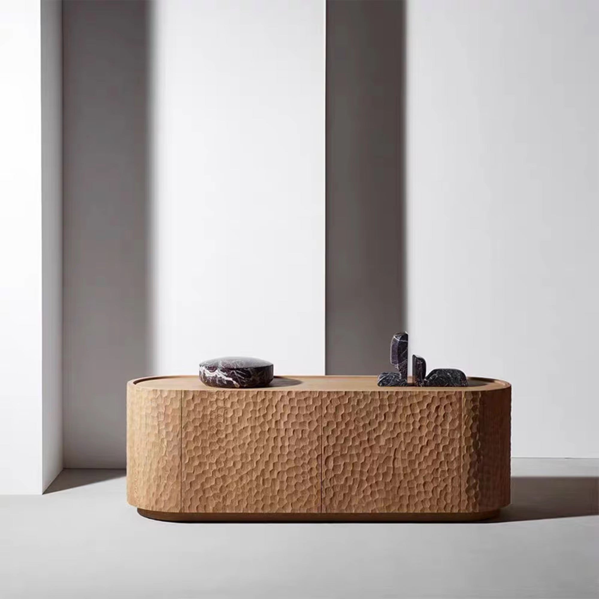 Nami Sculpted Console close-up - console table - The Flamingo Life