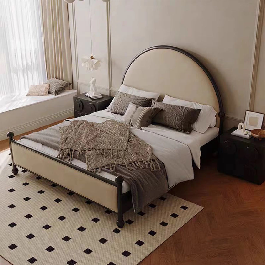 Kyoto Luxury Upholstered Japandi Suede Bed