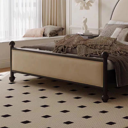 Kyoto Luxury Upholstered Japandi Suede Bed – lifestyle view – luxury japandi bed India – The Flamingo Life