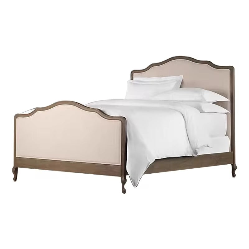 Sakura Upholstered Japandi Boucle Bed – lifestyle view – luxury upholstered bed India – The Flamingo Life