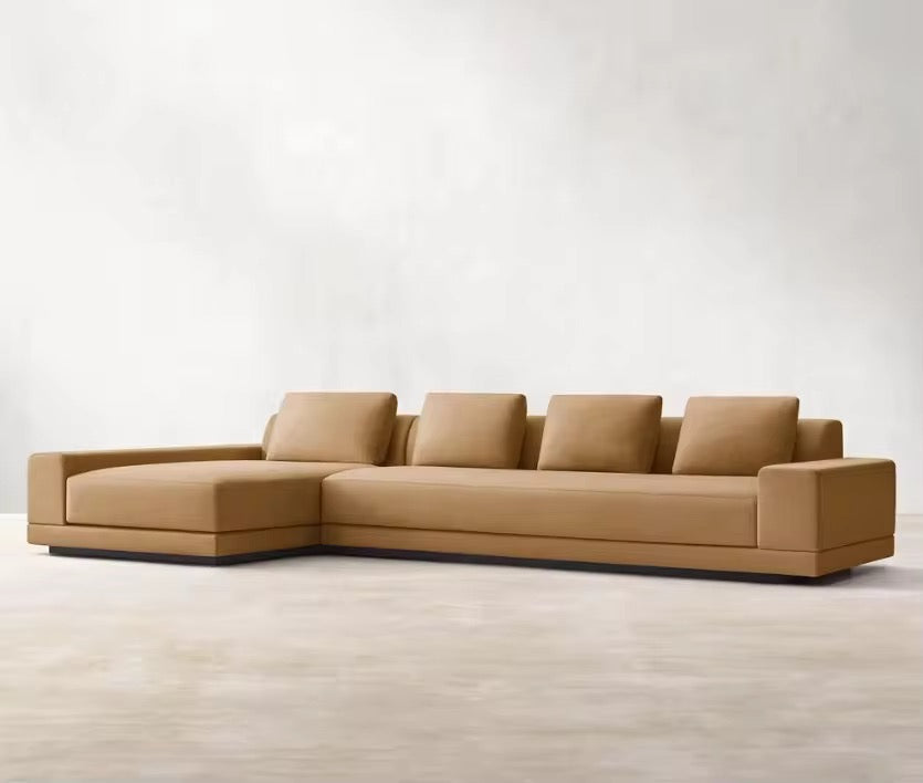 Nivora L Shaped Couch side view - sofa - The Flamingo Life