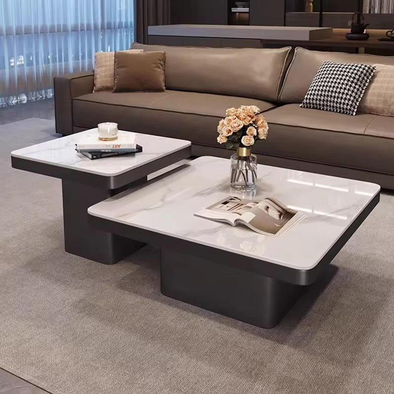 Lysar Coffee Table lifestyle view - marble coffee table - The Flamingo Life
