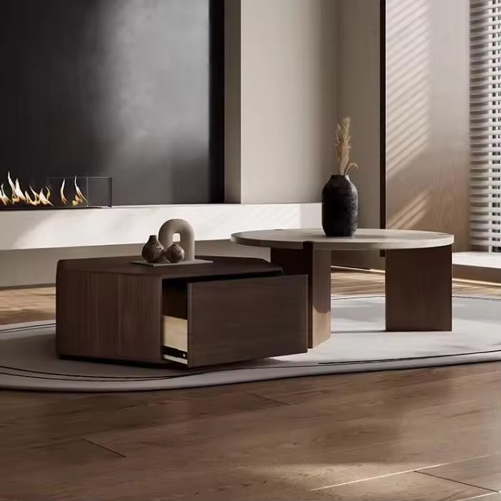 Skava Nordic Styled Coffee Table close-up - wood veneer coffee table - The Flamingo Life