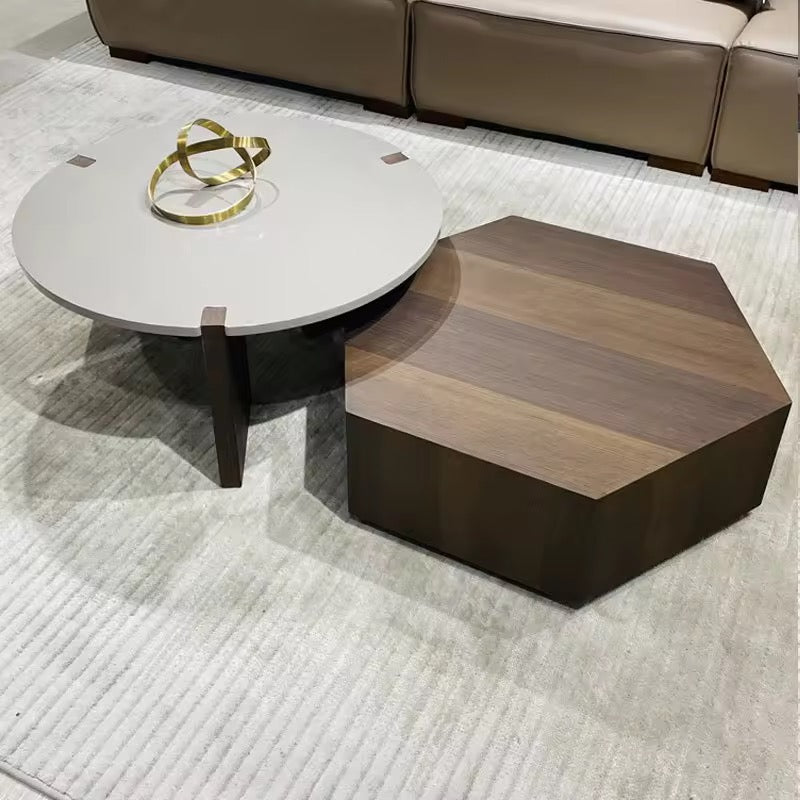 Skava Nordic Styled Coffee Table detail view - wood veneer coffee table - The Flamingo Life
