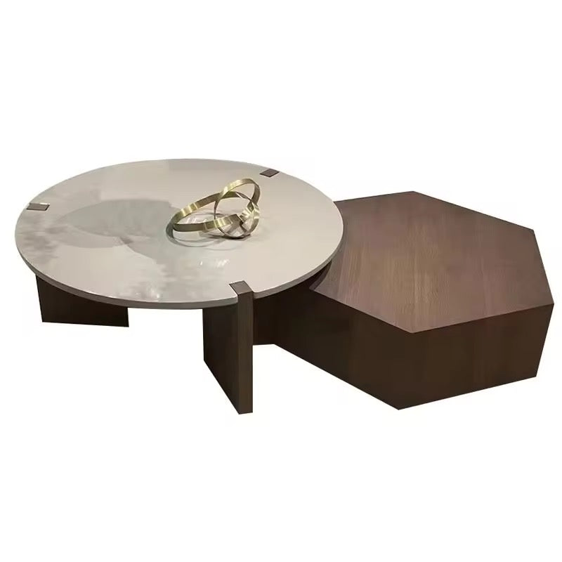 Skava Nordic Styled Coffee Table side view - wood veneer coffee table - The Flamingo Life