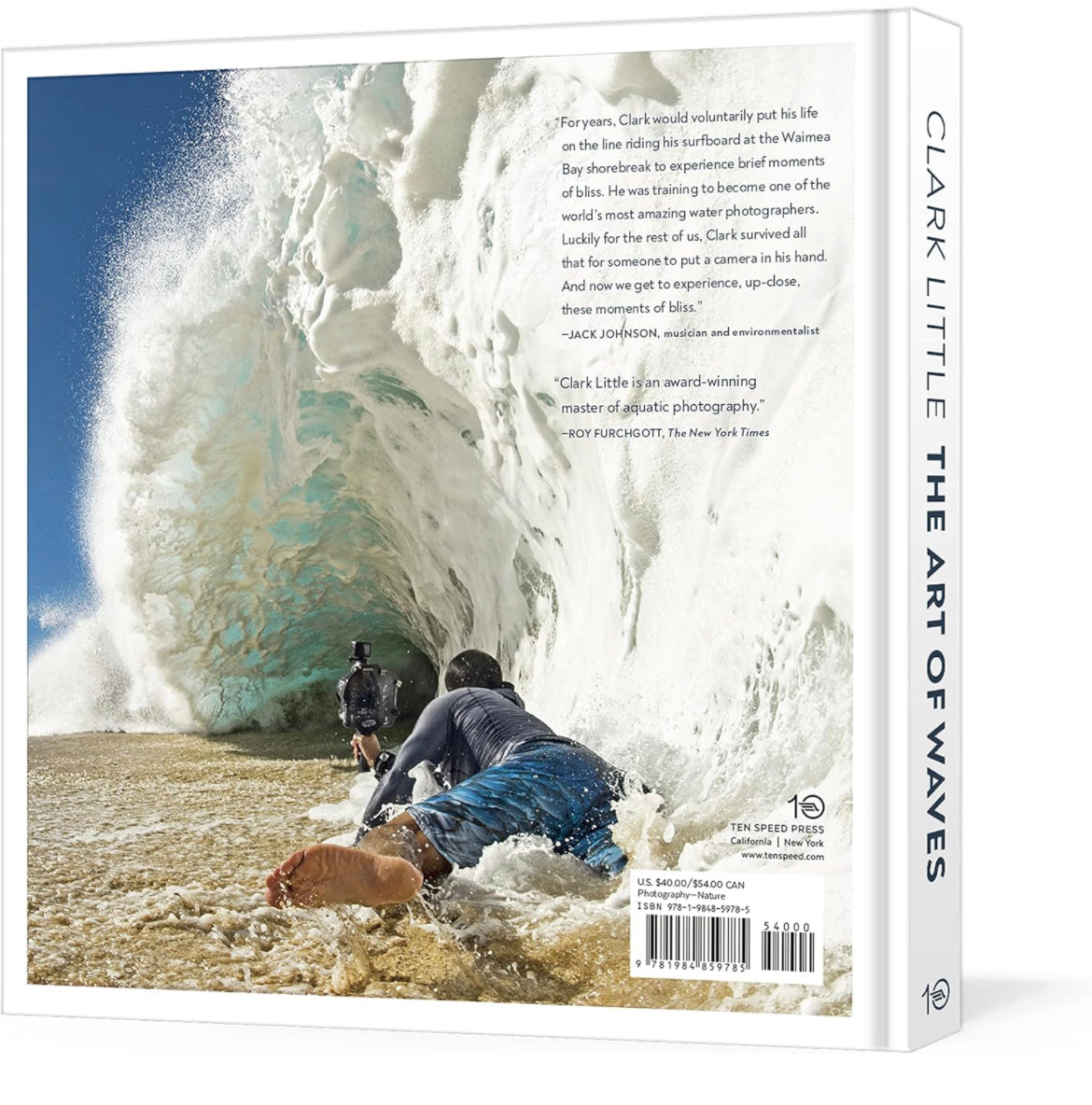 Art Of Waves Hardcover Coffee Table Book – open page view – luxury coffee table book India – The Flamingo Life
