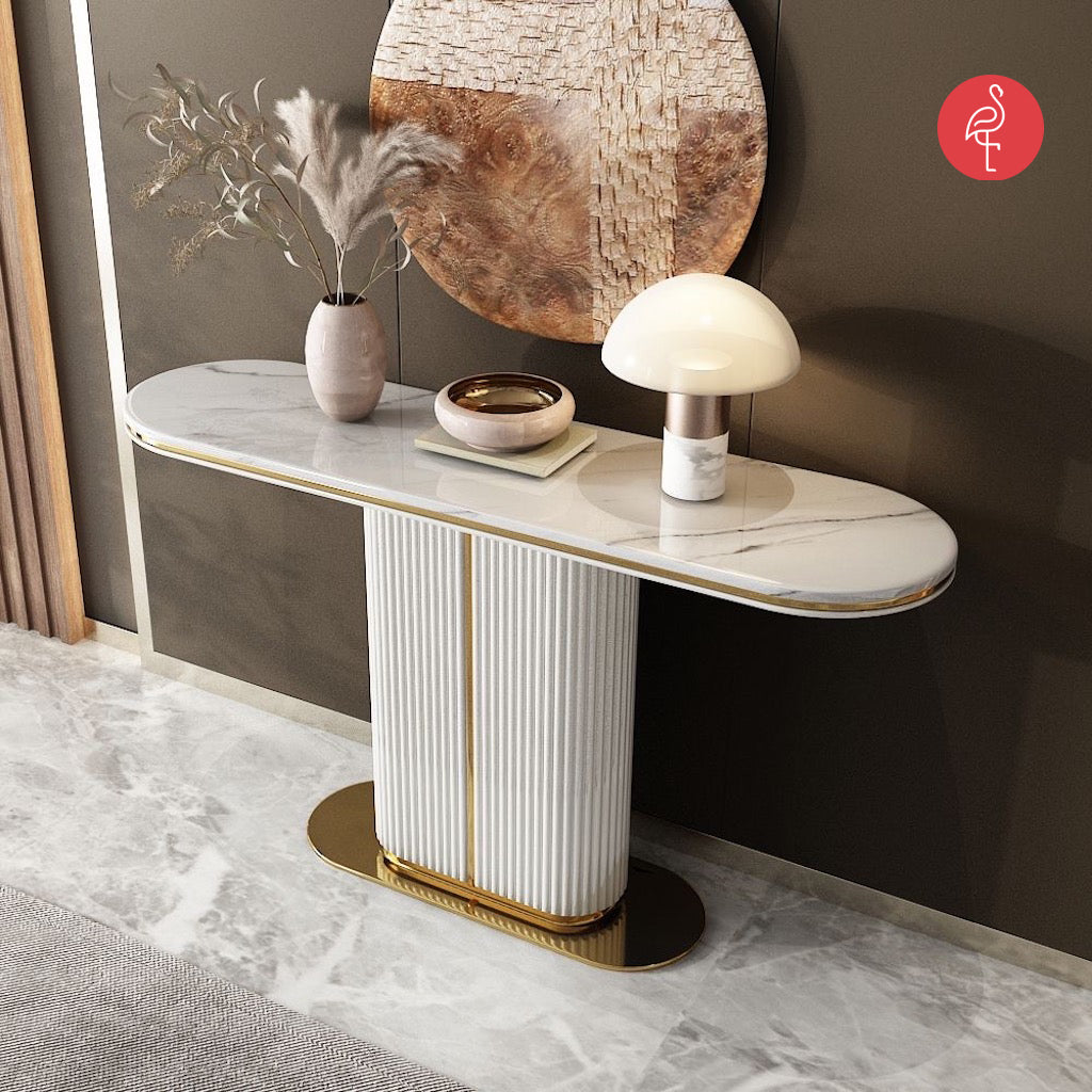 Tahiti Marble Premium Console Table For Living Room &  Bedroom