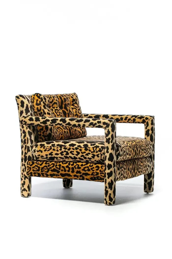 Leo Suede Accent Chair