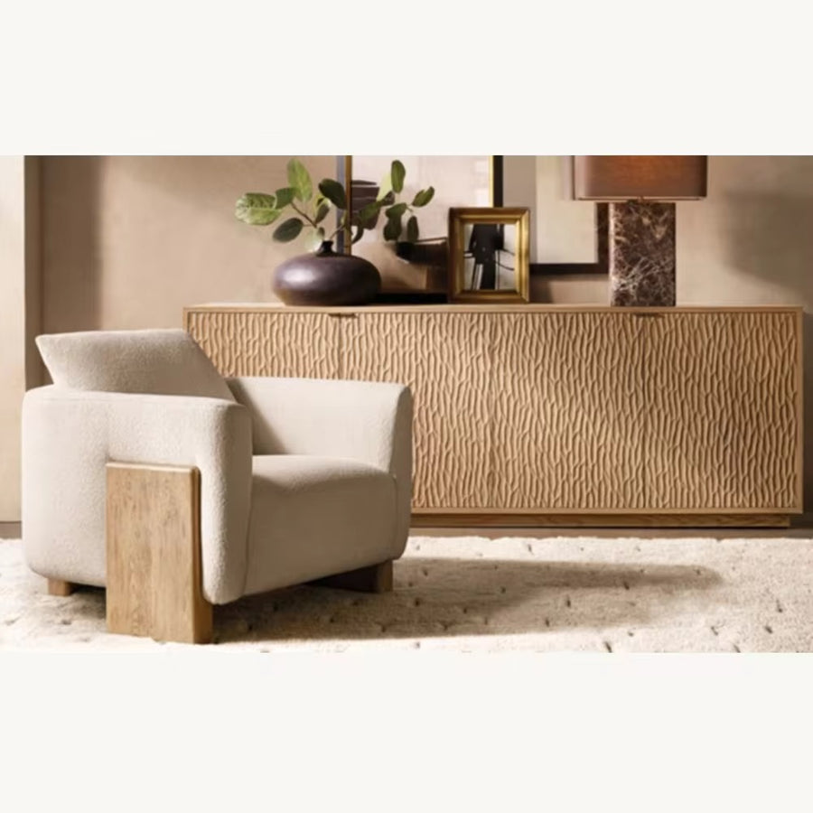 Lysa Nordic Elegant Boucle Accent Chair