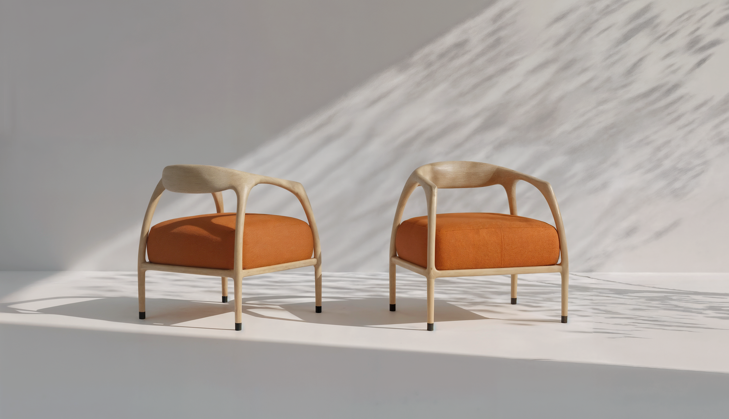 The Maru Accent Chair detail view - solid teak wood accent chair - The Flamingo Life