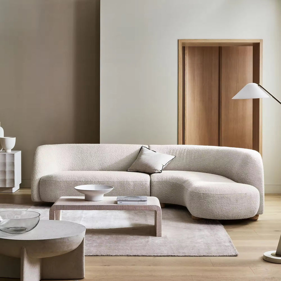 Mirae Boucle Chaise Sofa