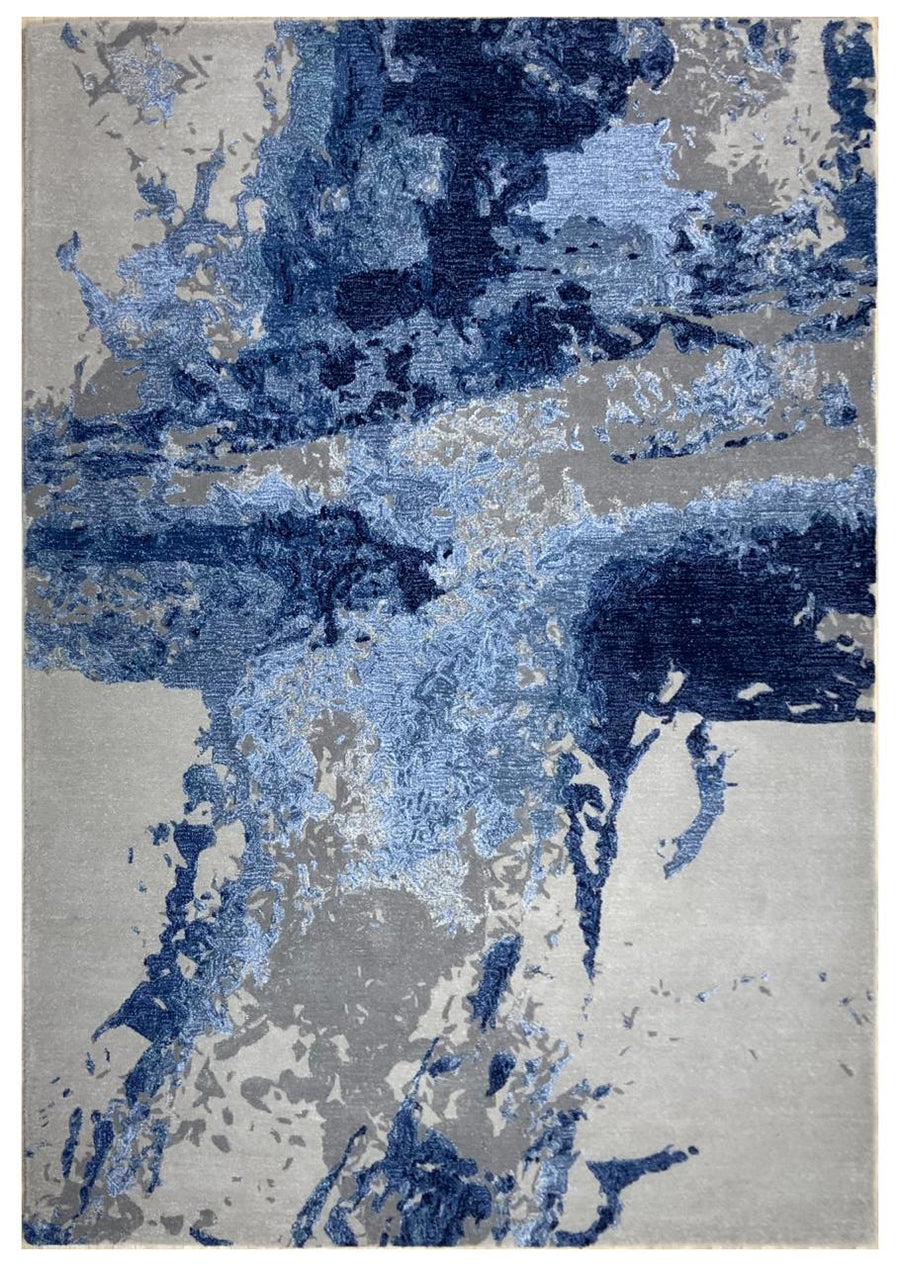 Oceanic Blue Hand Tufted Carpet