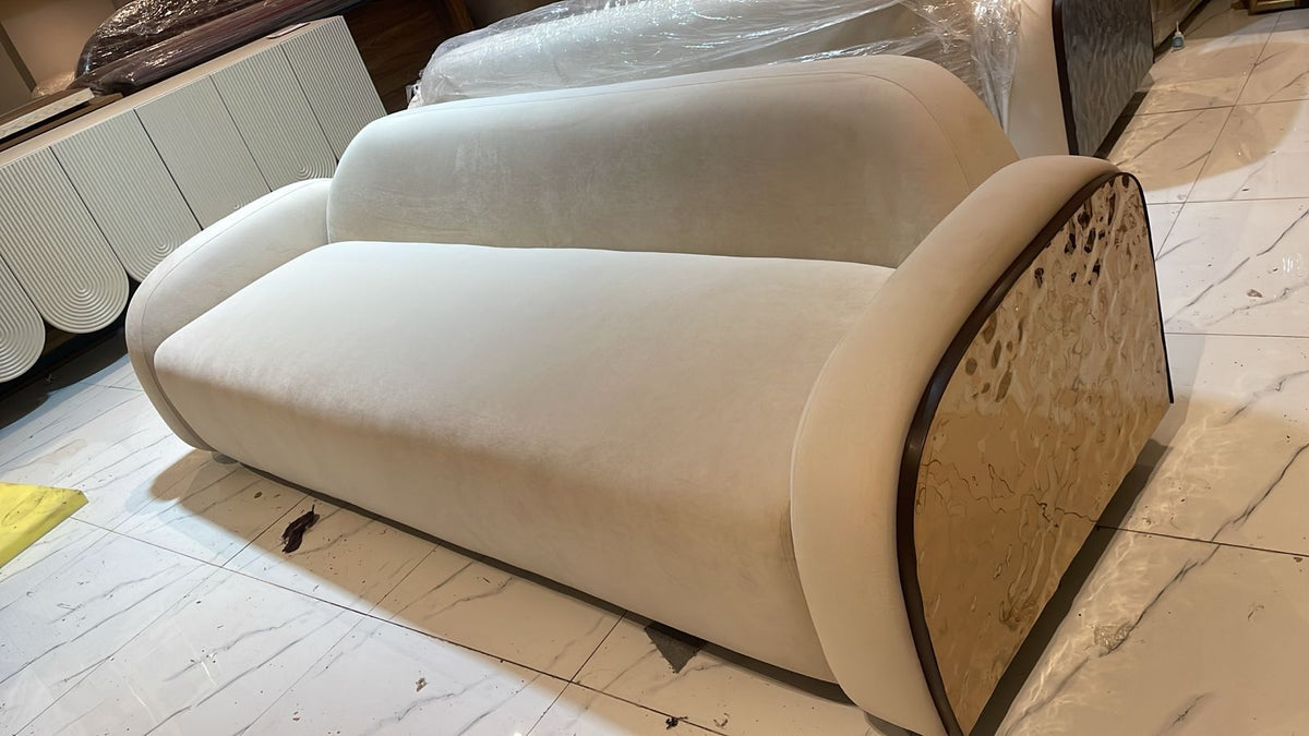 Mori Japandi Sofa | 3 Seater | Suede Fabric