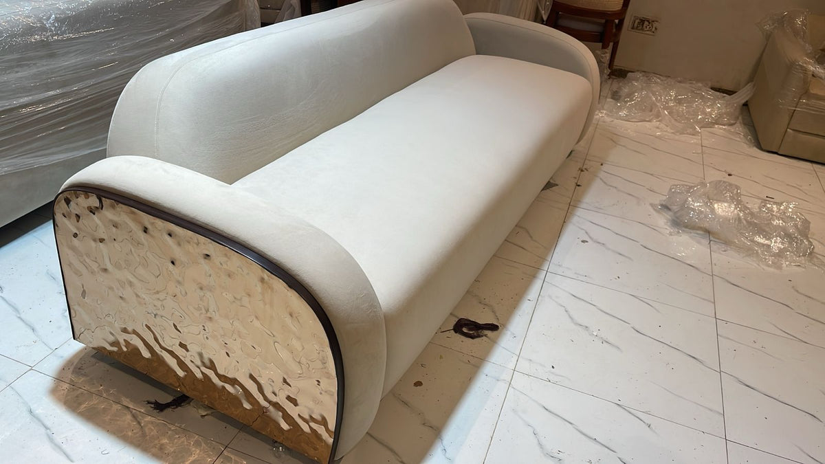 Mori Japandi Sofa | 3 Seater | Suede Fabric
