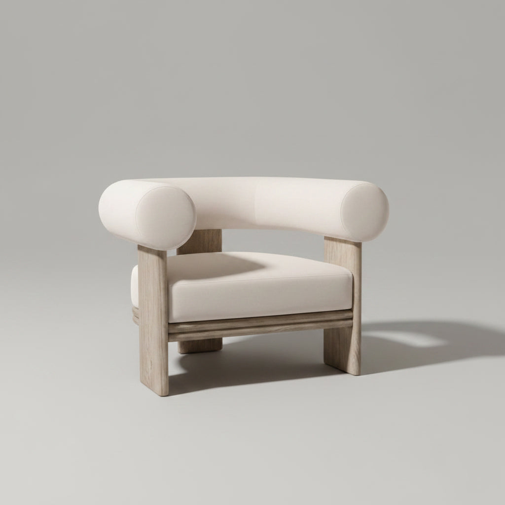 Periyar Outdoor Teak Furniture – sofa set view – luxury outdoor teak furniture India – The Flamingo Life
