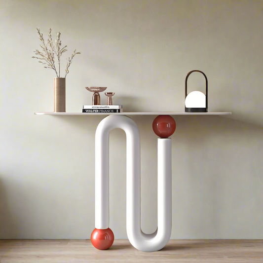 PacMan Console Entryway Table - marble console table - The Flamingo Life