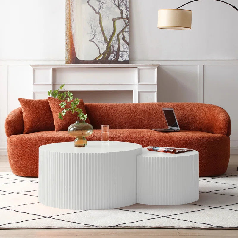Polygon Nesting Veneer Coffee Table