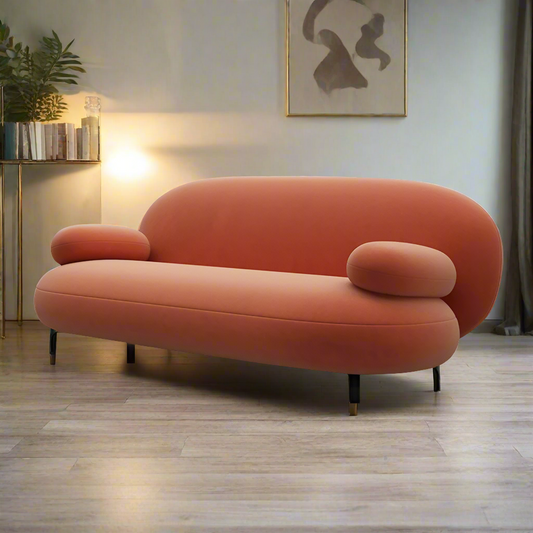 Roy Suede Loveseat - suede upholstery love seat - The Flamingo Life