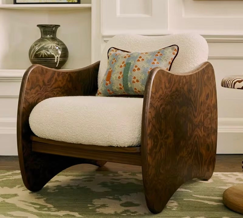 Rune Premium Japandi Boucle Accent Chair