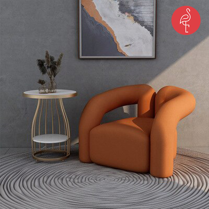 Haris Luxury Single Sofa Chair side view - sofa - The Flamingo Life